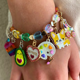 CHARMIT! RAINBOW HEART BEAD BRACELET
