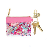 PINK CONFETTI WALLET KEYCHAIN