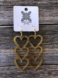 TRIO HEART EARRINGS