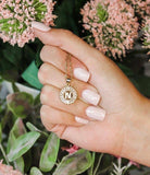 SUN PENDANT INITIAL NECKLACE