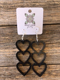 TRIO HEART EARRINGS