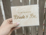BRIDE TO BE WEDDING CARD